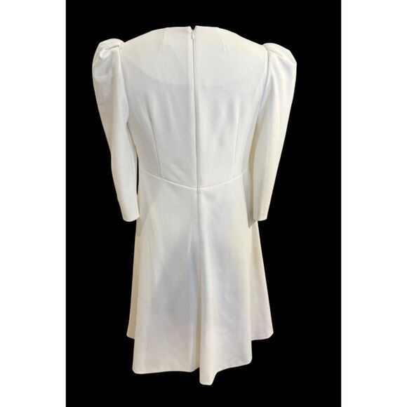 Calvin Klein Women's 3/4 Puff Sleeve Sheath Dress White Size 12 - Picture 7 of 11
